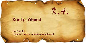 Kneip Ahmed névjegykártya
